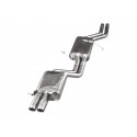 Ligne d'échappement Audi A6 C4 Avant/Limousine Quattro S6+ (96-97, 2x60mm, 2x70mm, après catalyseurs)