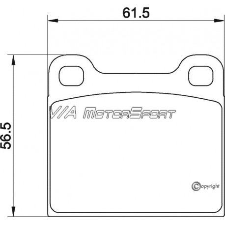 Kit plaquettes freins avant gauche/droite (73-90)